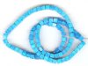 16 inch strand of 4x4mm Howlite Turquoise Cubes